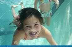 underwater girls swimming girl stock