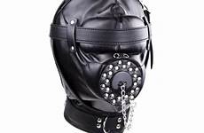 bondage sex mask bdsm mouth open hood leather slave gag restraints fetish erotic toys couples masks mouse zoom over