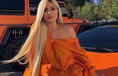 jenner kylie nude orange lamborghini car sexy her bold near she pro thefappening luxury pose billionaire self made playboy viral