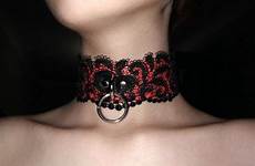 submissive leather choker