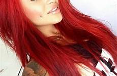 hair brittanya razavi red luvin her makeup styles growth long tattoo choose board