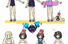 pokemon acerola swimsuit girls lillie safebooru respond edit hair sm eyes