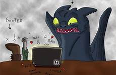 hiccup httyd toothless yaoi deviantart astrid toothcup watching don hates slash