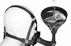 funnel gag urinal piss restraint knebel trichter feeding kink smtaste mystic urine irrigation irrigating muzzle