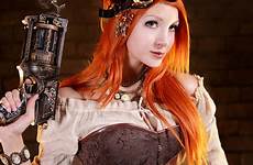 steampunk sexy redhead ginger corsets steam marco ribbe collins photography corset warrior women punk tumblr sina domino cosplay スチーム パンク