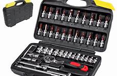 tool she tools hand set household toolbox 46pcs repair plastic storage case car