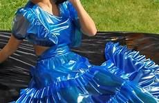 aprons kleider kleid plastik kleidung frilly ballkleider bluse stilvolle hübsche tragen ruffles regenmantel besuchen bekleidung