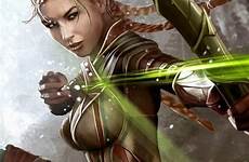 warrior fantasy digital elf women woman dark princess girl cuded archer 3d article