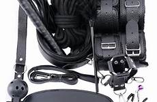 sex fow pcs handcuffs gag bdsm pu bondage adults mouth toys leather set