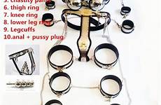 chastity bondage bdsm belt female body steel stainless restraints set whole sex male slave device adult handcuffs cage belts game