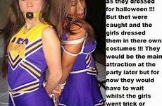 sissy tg forced costumes feminization wrong cheerleader tied cheerleaders caps stephanie tf lustig idk dressing submissive gefesselt kostüme anziehen