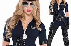 costume ladies police sexy women dress outfit officer girl fancy cop stock
