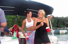 party lake boat beaver girls