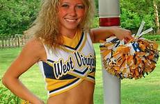 cheerleaders wvu cheerleader cheer cheerleading ncaa bcs ranking mountaineers chrissy kemmner ribbons aren