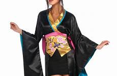 geisha costume halloween adult costumes women japanese sexy kimono purecostumes clothing girl pure spirithalloween spirit