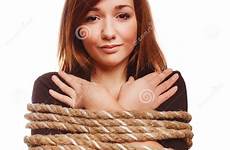 bondage woman tied rope female hostage van girl bound prisoner kabel gebonden vrouwelijke dreamstime preview