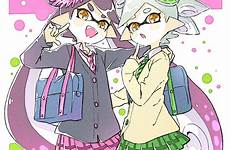 splatoon squid sisters fanart aori marie fan zerochan スプラトゥーン callie hotaru comp anime comics uniform twitter cousins girl school japanese