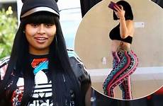 chyna blac pregnant bump instagram baby she skin bare shows bares growing mirror leggings poses tight tiny crop top reveals