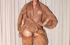 rihanna nude coachella leaked sheer project braless naked sexy old boots thefappening gucci suede huge dress looks