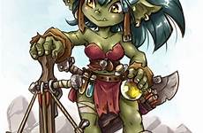 goblin dnd fantasy female girl characters character deviantart warcraft cute dungeons dragons rpg maxa goblins creatures races tumblr concept king