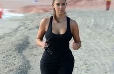 kim kardashian walk yoga beach morning pants hollywood followers hardcore celebrities international happy who day city hawtcelebs here picture added