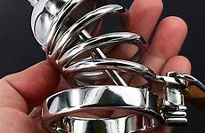 penis cock urethral plug stainless steel cage ring chastity belt sound device male rings sex