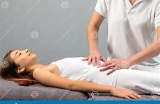 massage girl little doing abdomen therapist child preview