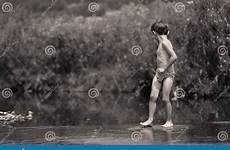 bathing boy bare lake water time summer fun walking feet little dreamstime country landscape natural preview