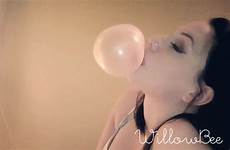 bubble gum blowing