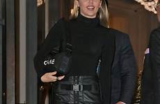 miley cyrus london leather skirt vegan stylish fashion through fur braless outside hawtcelebs fabulous proved times celebmafia