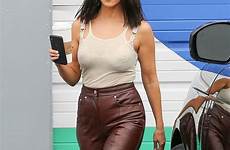 kardashian kourtney leather pants sheer top her figure flaunts ultra while displays scroll down video sips coffee sexy lang helmut