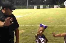 tiny cheer police cheerleaders officer cheerleader during teach routine game videos