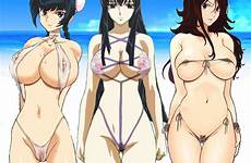 bikini hentai anime micro string girls swimsuit 00 gundam sling mei huge breasts hips through hair wide curvy liu wang