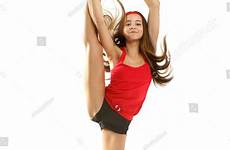 flexible girl poses pose gymnastic teen sexy shutterstock yoga stock spandex shiny presented given dolls