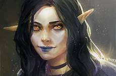 elf shadow sorcerer high female dark dragons dungeons twitter dnd character drawing ears article fi never ll fantasy