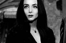 addams family morticia carolyn jones adams tv mortica portrait white vintage wednesday choose board horror saved beauty amazing artstation tumblr