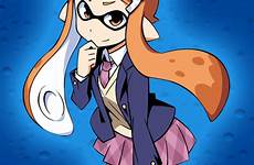 inkling girl splatoon fanart anime visit request characters