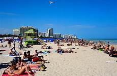 miami beach south florida crowds sunning