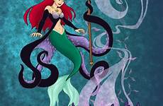 ariel queen mermaid disney little fan princess ursula power tentacles real trident triton princesses king octopus seas creepy animation