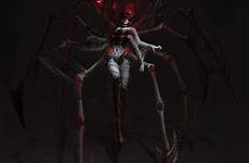 fantasy dark spider beautiful twisted araña humanoid creature artwork
