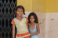 slum indian girls child india delhi children three thin