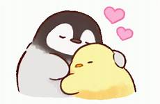 chick hug pinguinos monitos penguins pingüinos pinguin animados 펭귄 tiernos tenor