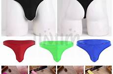 underwear bikini thong mens pouch lingerie men briefs swimwear sexy shiny hole ball leather long back ruched smooth string usd