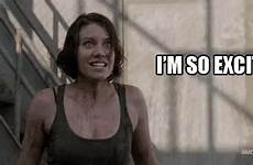 gif excited so dead walking maggie im gifs happy ecstatic animated giphy thewalkingdead tenor walkingdead reaction tumblr rock