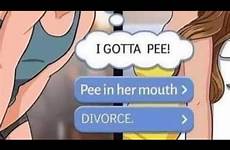 pee mouth her