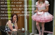 sissy maid captions husband feminized wife crossdresser humiliation choose board mistress