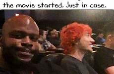 movie friends case just guy made before shootings cinema started orange hair starecat