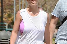 britney spears sideboob gym boob sheer top her flashes oops sunlight hitting major after she shimmered studded hoop icy earrings