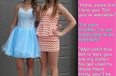 tg captions forced sissy prom boys caps boy girls used girly feminization sisterly clean courtney visit tales