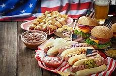 july 4th bbq picnic fourth food memorial independence table cookout stock happy american family eating royalty glance safety weekend might